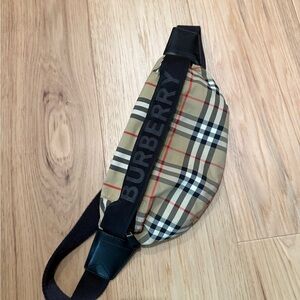 Burberry Sonny House Check Nylon Belt Bag